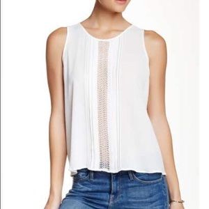 New Lush Brand Sleeveless White Tank- Sz S